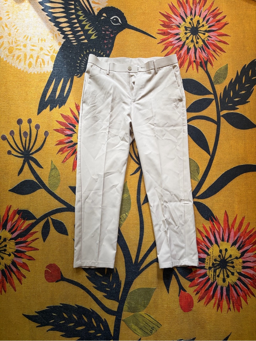 Men's Slim Off-White Chino Pants